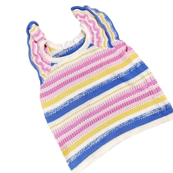 Bundle Joules/h&m/gap Fuchsia tee/pale pink shorts/knit striped top sz 5(girls) - Picture 2 of 8